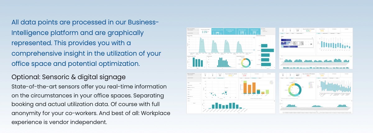 Inbuilt business intelligence visualizer for graphic representation of key data insights